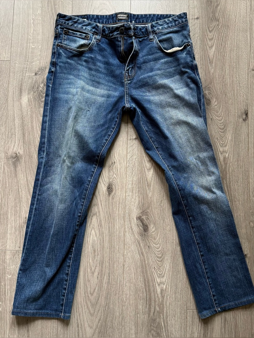 Superdry Straight Leg Jeans - Blue